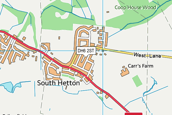 DH6 2ST map - OS VectorMap District (Ordnance Survey)