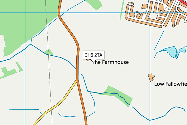 DH6 2TA map - OS VectorMap District (Ordnance Survey)