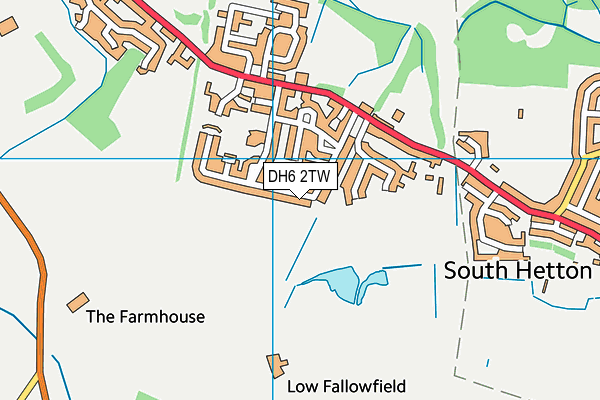 DH6 2TW map - OS VectorMap District (Ordnance Survey)