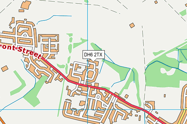 DH6 2TX map - OS VectorMap District (Ordnance Survey)