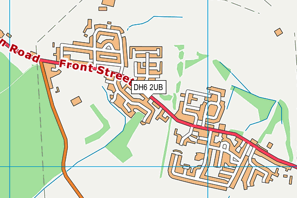 DH6 2UB map - OS VectorMap District (Ordnance Survey)