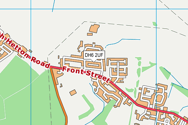 DH6 2UF map - OS VectorMap District (Ordnance Survey)