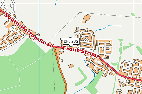 DH6 2UG map - OS VectorMap District (Ordnance Survey)