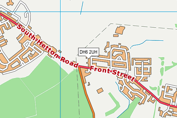 DH6 2UH map - OS VectorMap District (Ordnance Survey)