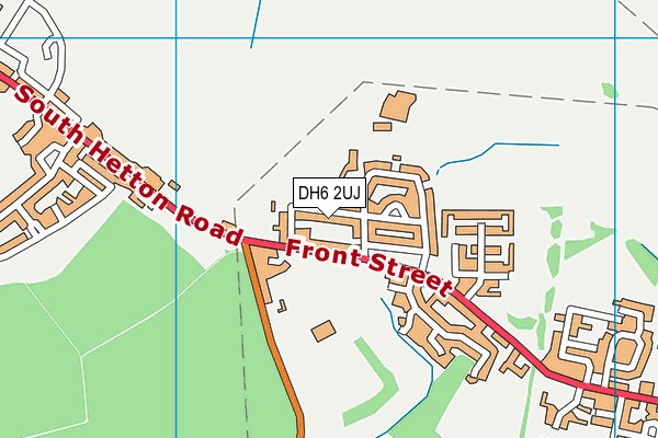 DH6 2UJ map - OS VectorMap District (Ordnance Survey)