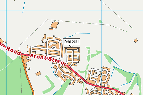 DH6 2UU map - OS VectorMap District (Ordnance Survey)