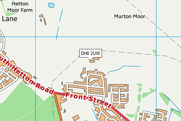 DH6 2UW map - OS VectorMap District (Ordnance Survey)