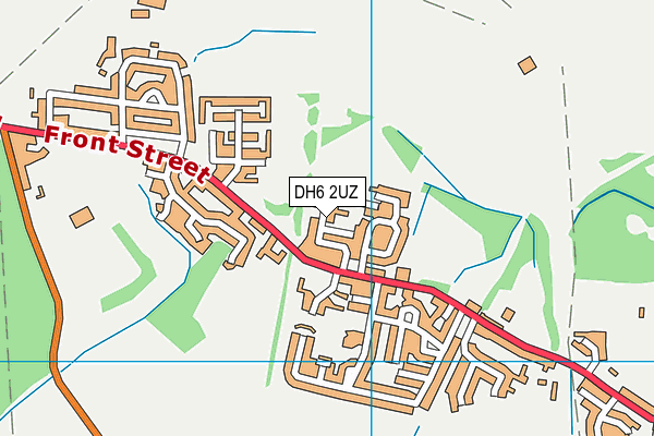 DH6 2UZ map - OS VectorMap District (Ordnance Survey)