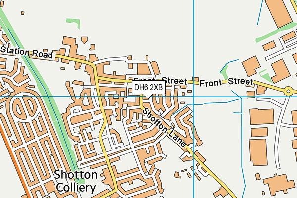 DH6 2XB map - OS VectorMap District (Ordnance Survey)