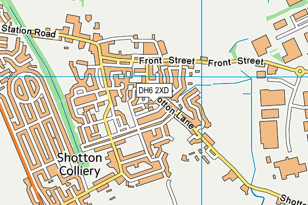 DH6 2XD map - OS VectorMap District (Ordnance Survey)