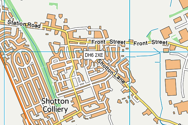 DH6 2XE map - OS VectorMap District (Ordnance Survey)