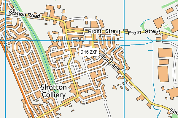 DH6 2XF map - OS VectorMap District (Ordnance Survey)