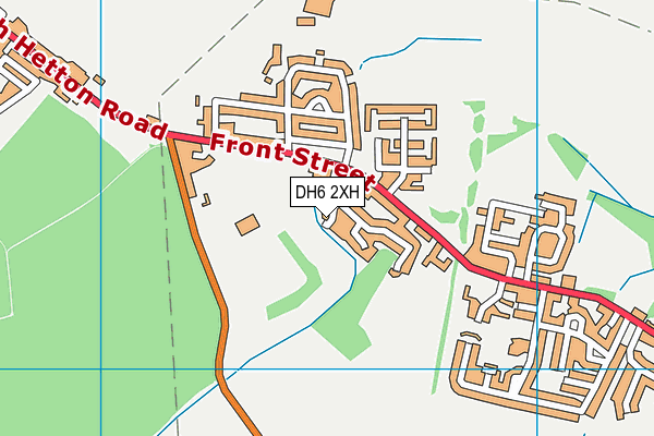 DH6 2XH map - OS VectorMap District (Ordnance Survey)