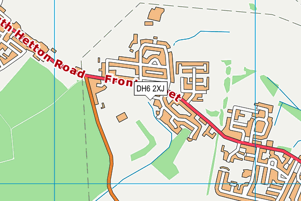 DH6 2XJ map - OS VectorMap District (Ordnance Survey)