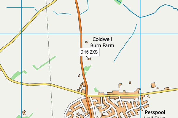 DH6 2XS map - OS VectorMap District (Ordnance Survey)