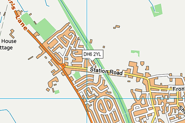 DH6 2YL map - OS VectorMap District (Ordnance Survey)