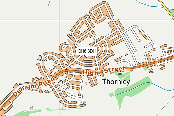 DH6 3DH map - OS VectorMap District (Ordnance Survey)