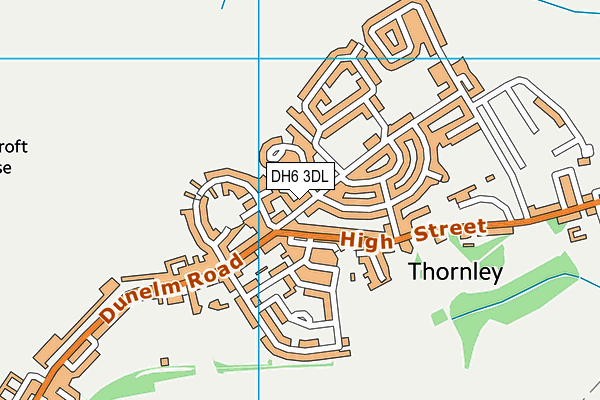 DH6 3DL map - OS VectorMap District (Ordnance Survey)