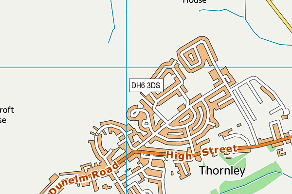 DH6 3DS map - OS VectorMap District (Ordnance Survey)