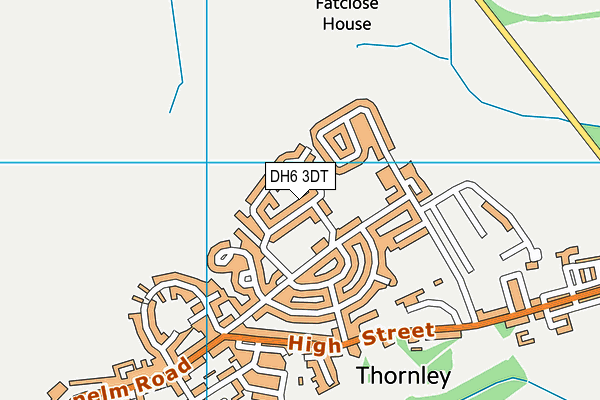DH6 3DT map - OS VectorMap District (Ordnance Survey)