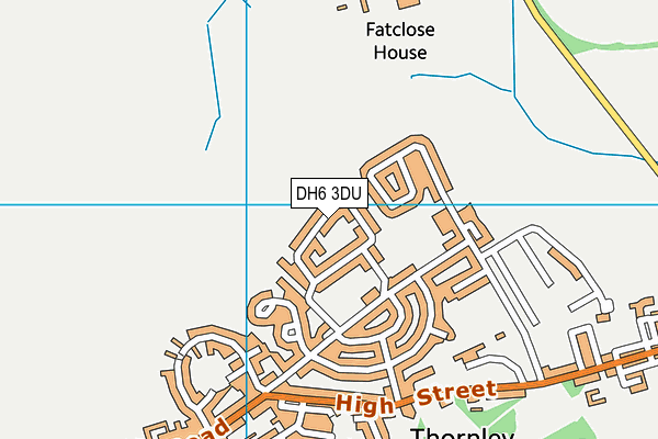 DH6 3DU map - OS VectorMap District (Ordnance Survey)