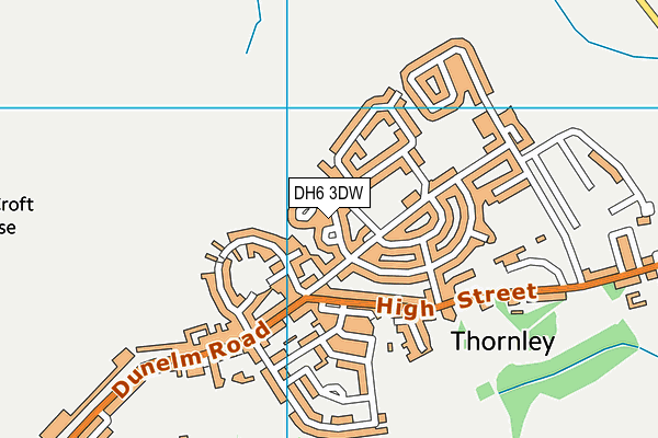 DH6 3DW map - OS VectorMap District (Ordnance Survey)
