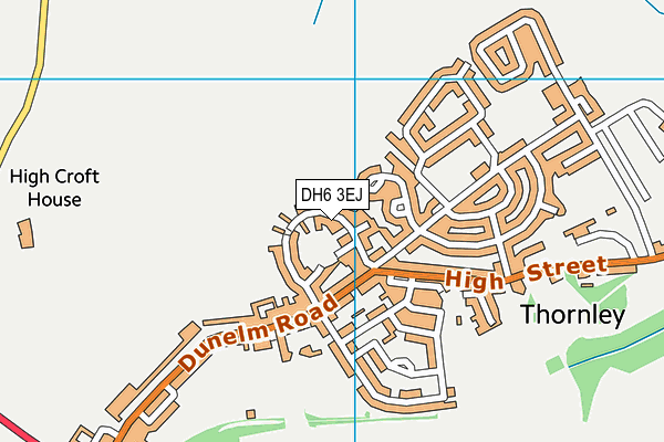 DH6 3EJ map - OS VectorMap District (Ordnance Survey)