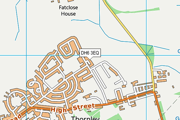 DH6 3EQ map - OS VectorMap District (Ordnance Survey)