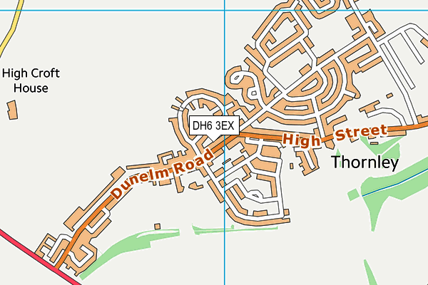 DH6 3EX map - OS VectorMap District (Ordnance Survey)