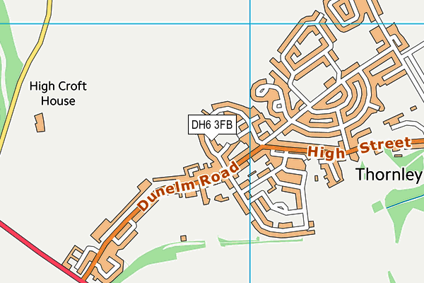 DH6 3FB map - OS VectorMap District (Ordnance Survey)