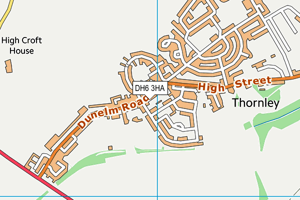 DH6 3HA map - OS VectorMap District (Ordnance Survey)