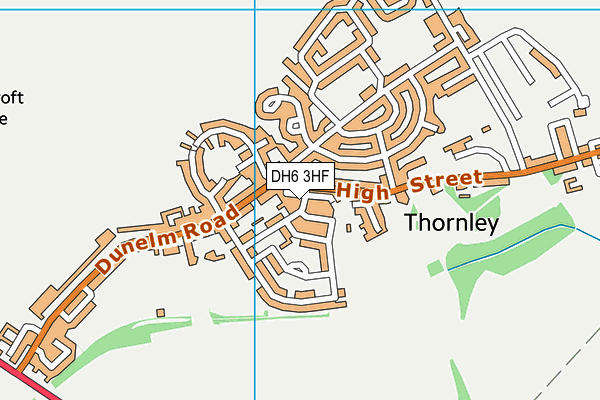 DH6 3HF map - OS VectorMap District (Ordnance Survey)