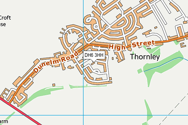 DH6 3HH map - OS VectorMap District (Ordnance Survey)