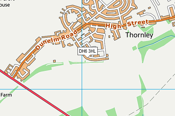 DH6 3HL map - OS VectorMap District (Ordnance Survey)
