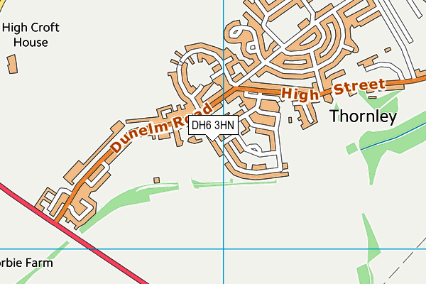 DH6 3HN map - OS VectorMap District (Ordnance Survey)