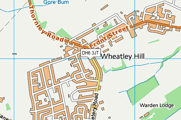 DH6 3JT map - OS VectorMap District (Ordnance Survey)