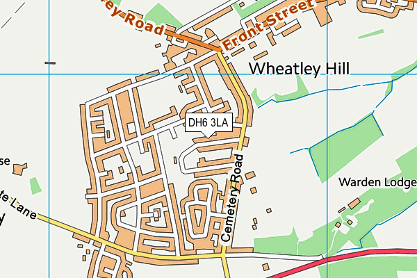 DH6 3LA map - OS VectorMap District (Ordnance Survey)