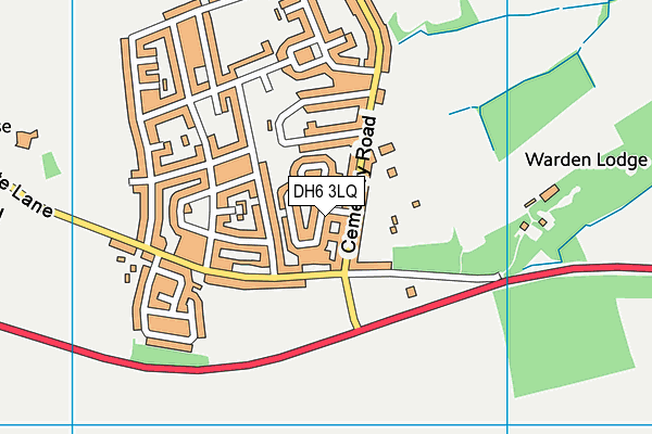 DH6 3LQ map - OS VectorMap District (Ordnance Survey)