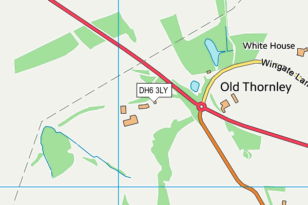DH6 3LY map - OS VectorMap District (Ordnance Survey)