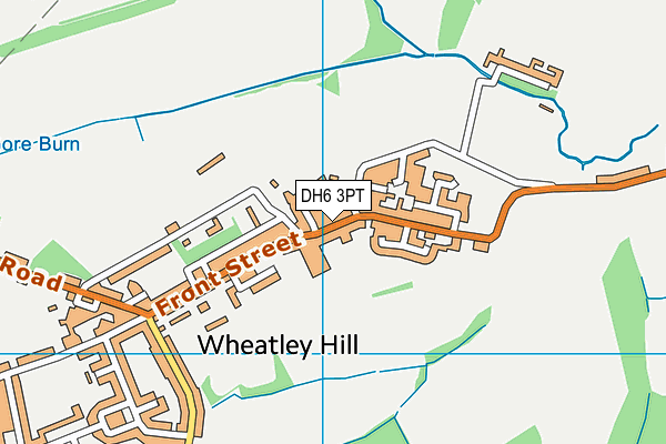 DH6 3PT map - OS VectorMap District (Ordnance Survey)