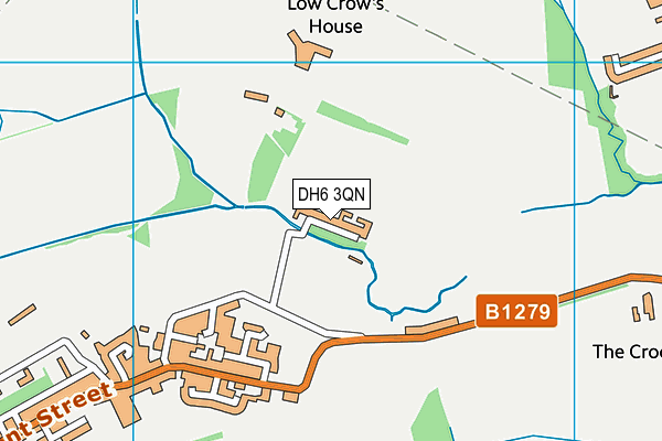 DH6 3QN map - OS VectorMap District (Ordnance Survey)