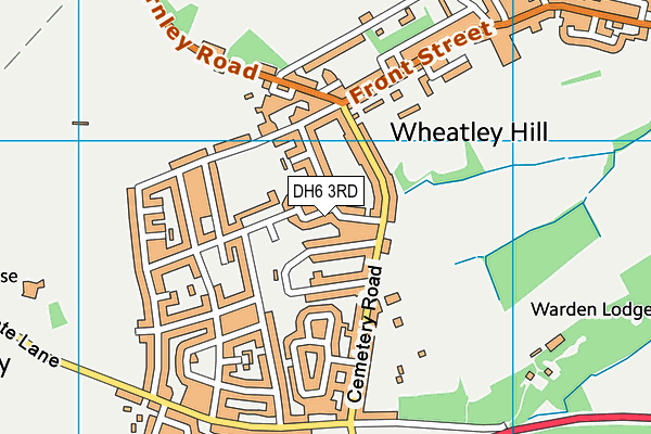 DH6 3RD map - OS VectorMap District (Ordnance Survey)