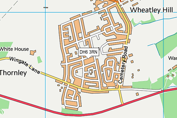DH6 3RN map - OS VectorMap District (Ordnance Survey)
