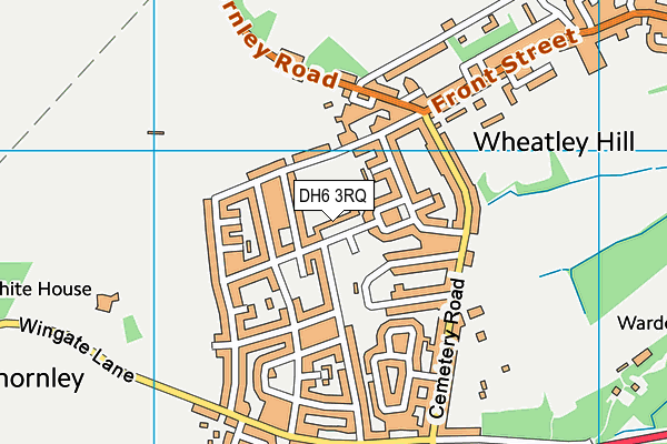 DH6 3RQ map - OS VectorMap District (Ordnance Survey)