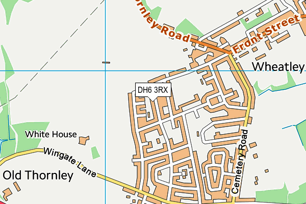 DH6 3RX map - OS VectorMap District (Ordnance Survey)