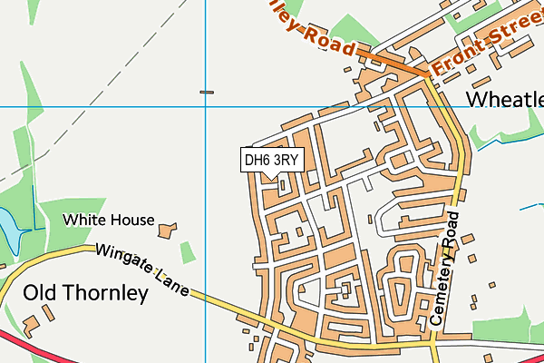 DH6 3RY map - OS VectorMap District (Ordnance Survey)