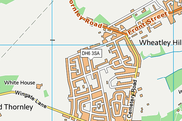 DH6 3SA map - OS VectorMap District (Ordnance Survey)