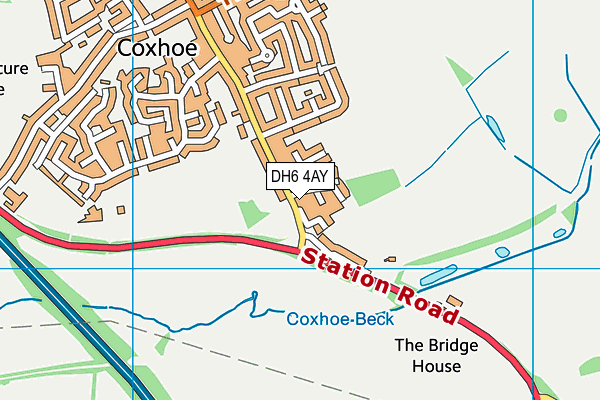 DH6 4AY map - OS VectorMap District (Ordnance Survey)