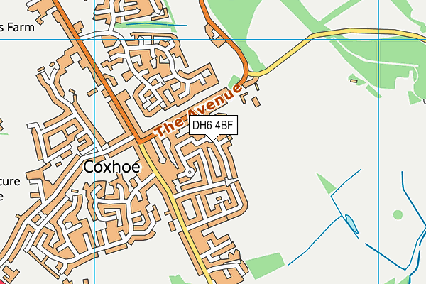 DH6 4BF map - OS VectorMap District (Ordnance Survey)