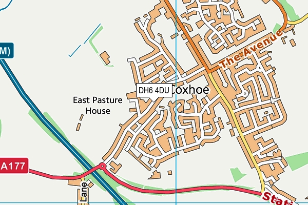 DH6 4DU map - OS VectorMap District (Ordnance Survey)